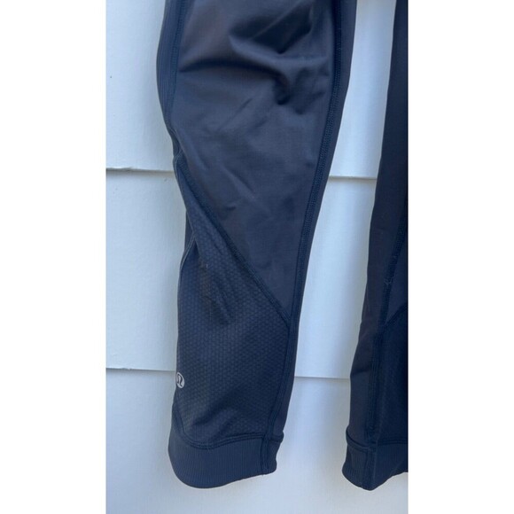 Lululemon Run Dash Ruched Side & Back Pockets High-Rise Leggings Black/Violet 2 - Picture 5 of 7